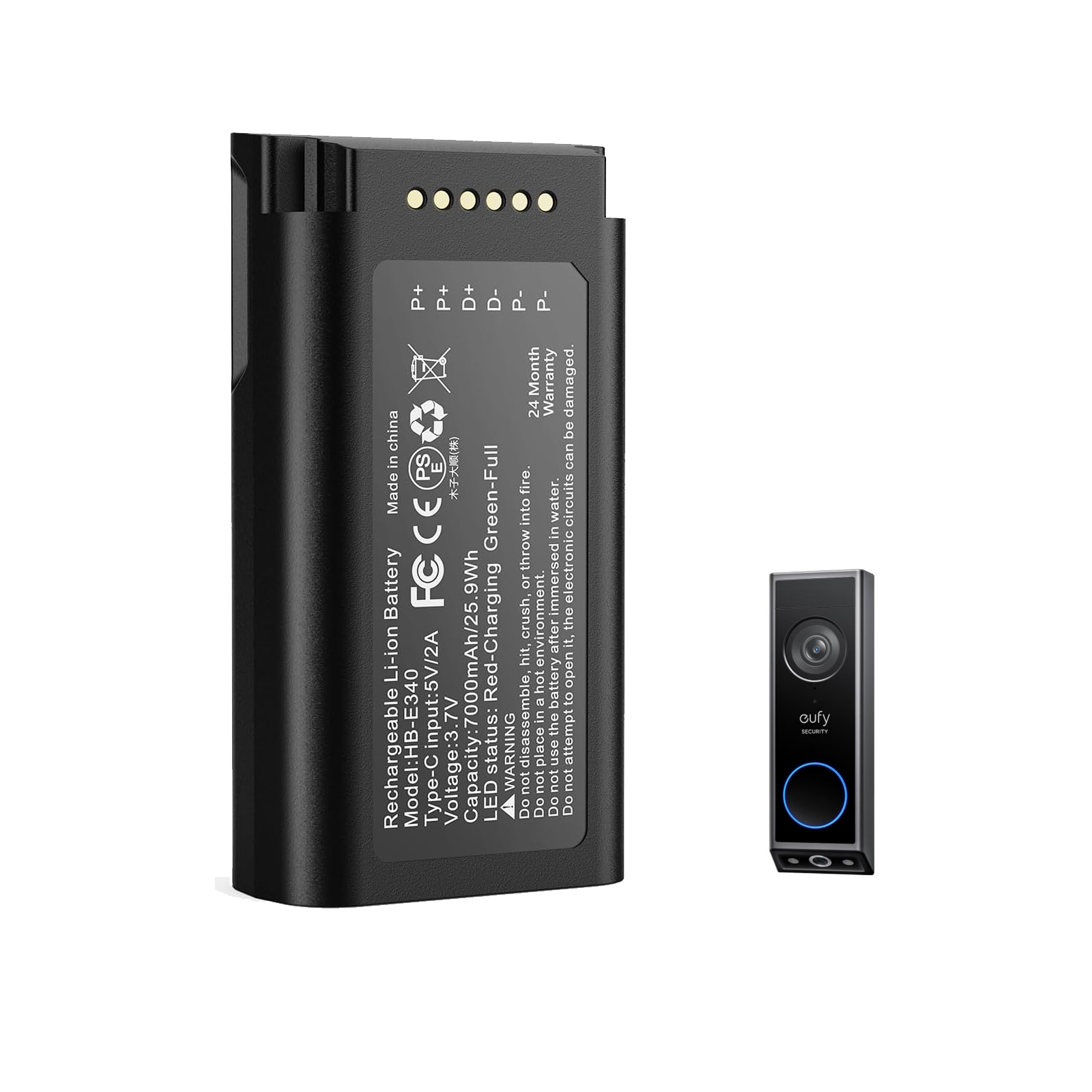 Eufy Camera S340 - 7000mAh Rechargeable Lithium Battery for Eufy