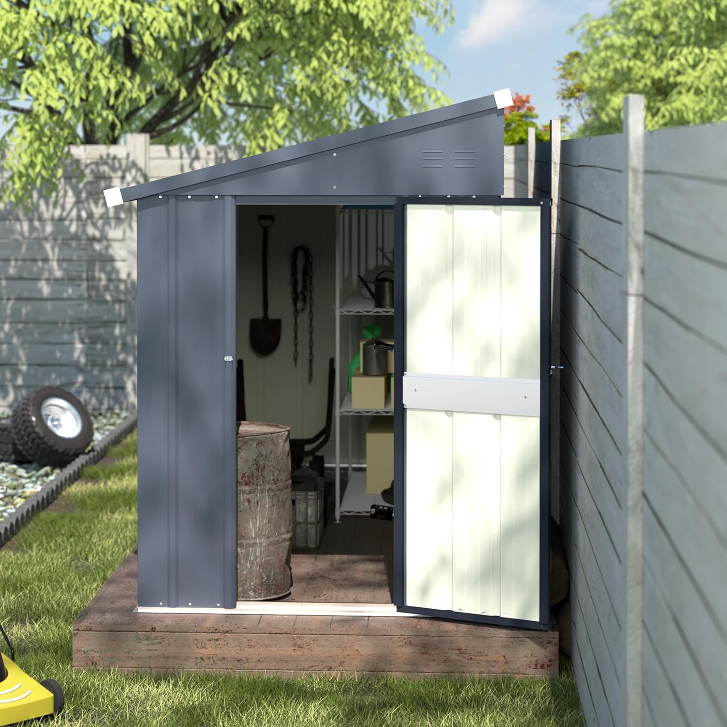 4×10 FT Outdoor Storage Shed L - Indoor Garden Kit recension och pris