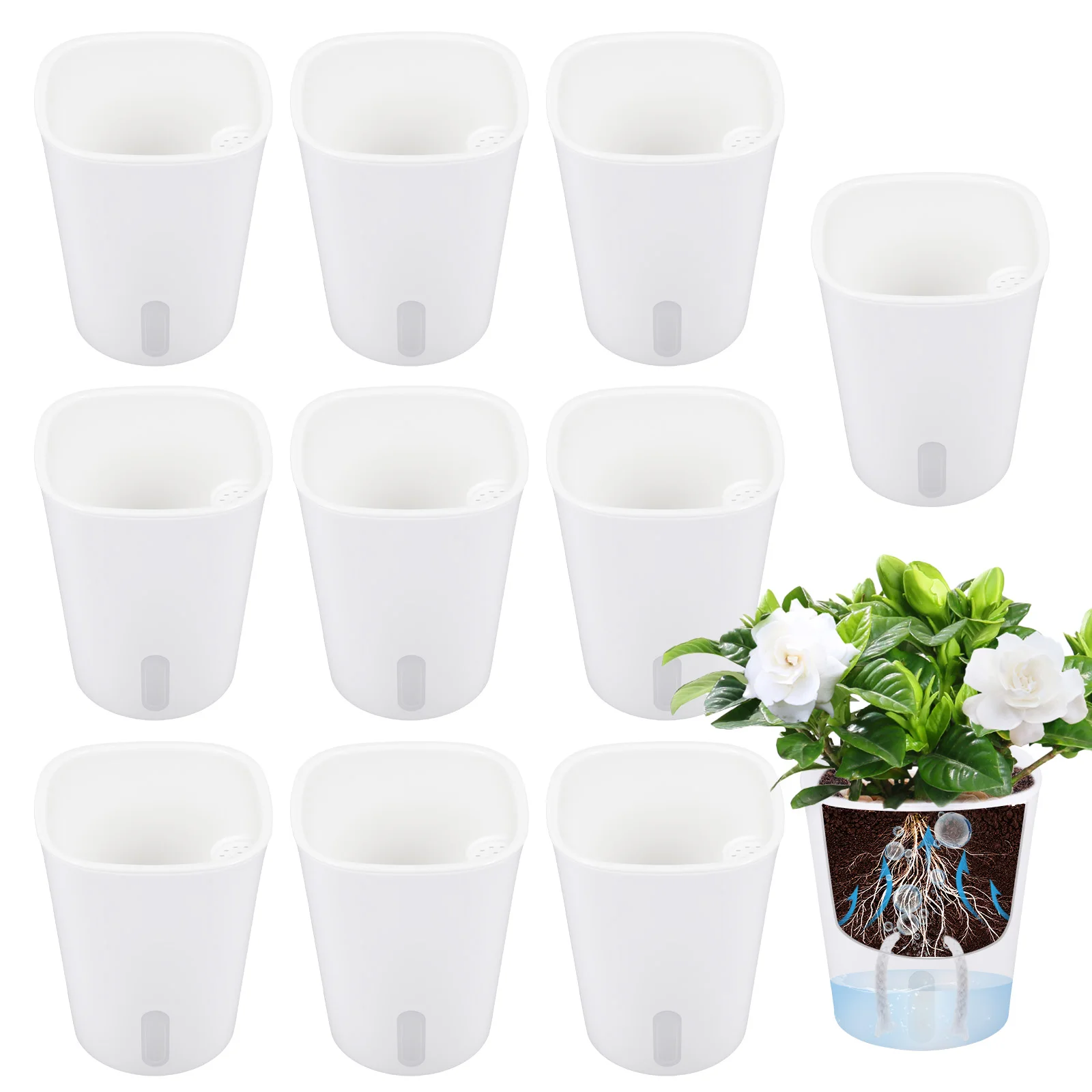 10 Pcs Self Watering Planter L - Hydroponic Grow Pod recension och pris