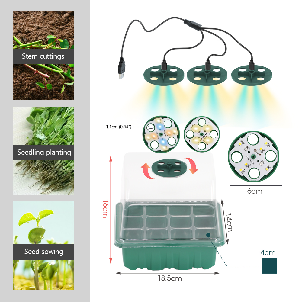 LED Nursery Pots with Grow Lig - Grow Light Led recension och pris
