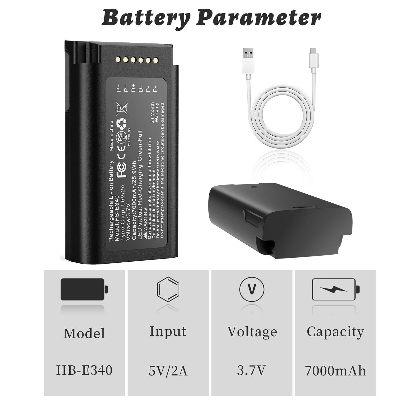 7000mAh Rechargeable Lithium B - Eufy Camera S340 recension och pris