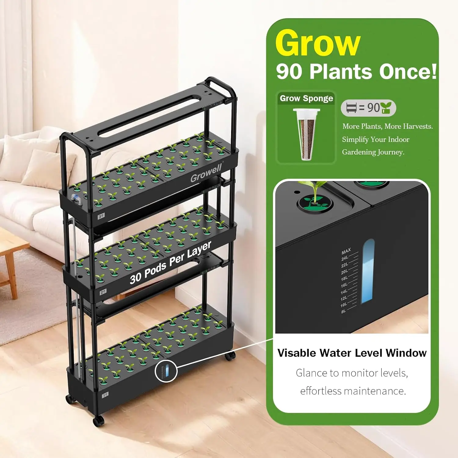 Large Hydroponics Growing Syst - Hydroponic Grow Pod recension och pris