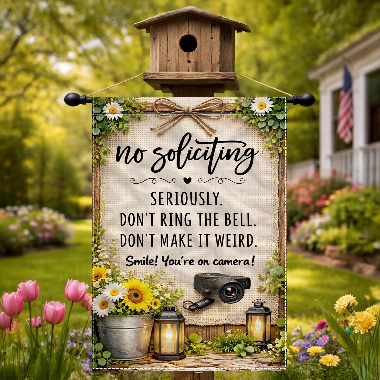 No Soliciting Dont Ring The Be - Garden Camera recension och pris